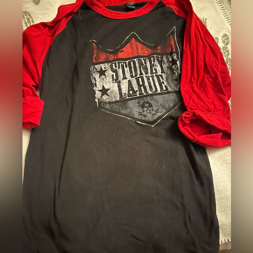 Men's Red and Black Shirt